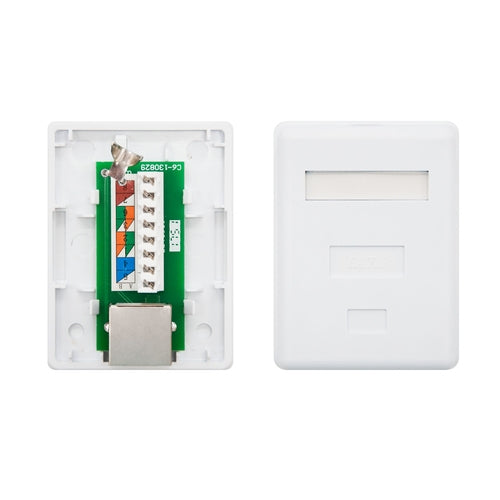 Roseta superficie RJ45 CAT.6 ftp 1 toma, blanco
