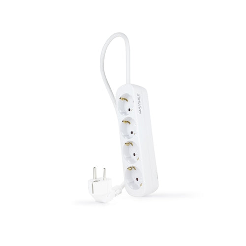 Regleta 4 tomas, 1.4 m blanca