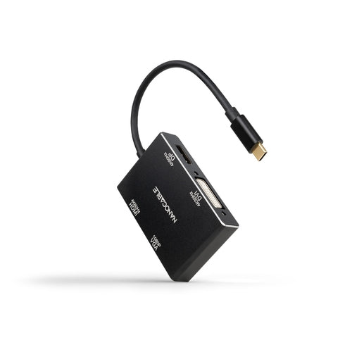 Conversor USB-C a HDMI/h-DVI/h-DP/h-VGA/h 10CM neg