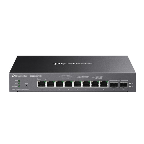 Switch semigestionable TP-Link SG2210MP-M2 10P 8P POE+ 2.5Gbs + 2P 10G sfp+ total 160W POE