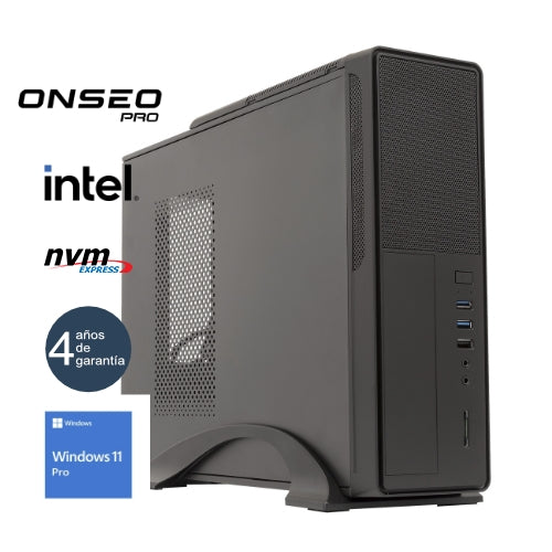 Onseo Solano C8+ - Sobremesa SFF - 12ª gen - Intel Core i5 12400 - 16GB DDR4 - 500GB SSD M.2 NVMe - 300W 85% · USB 3.0 -
