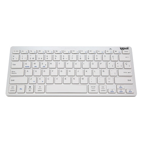Iggual Teclado Bluetooth Slim TKL-BT plata