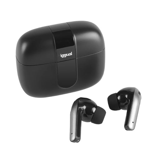 Iggual Auriculares inalámbricos TWS Bluetooth negr