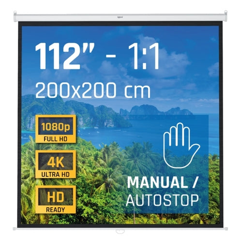 Iggual Pantalla manual 4:3 112 200x200 cm