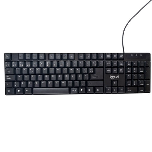 Iggual Teclado estándar CK-FRAMELESS-105T negro