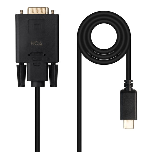 Cable conversor USB-C a vga, USB-C/m-VGA/m, 1.8 m