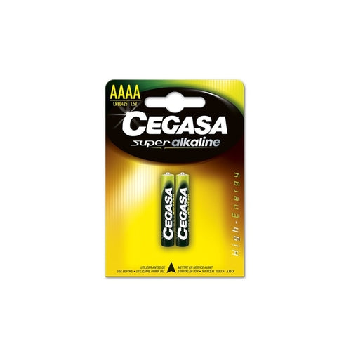 Cegasa Super Alkaline LR8D425 Pack de 2 Pilas AAAA - Alta Tecnologia - Fiabilidad - Elevado Rendimiento - Maximas Presta
