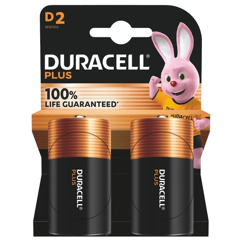Duracell MN1300B2 Pilas Alcalinas D LR20 1.5V Plus Power (2 unidades)