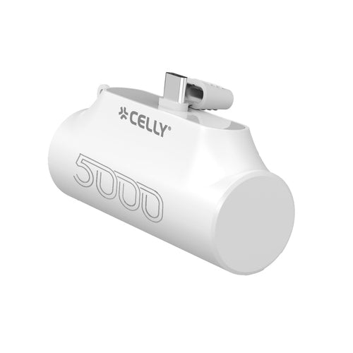 Celly Powerbank Compacta Usb-C 5000 mAh Blanca