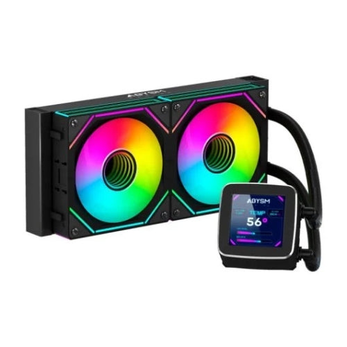 Abysm Gaming Oceanic LCD - Refrigeración líquida - LCD 2.8" - ARGB - 240mm - Negra