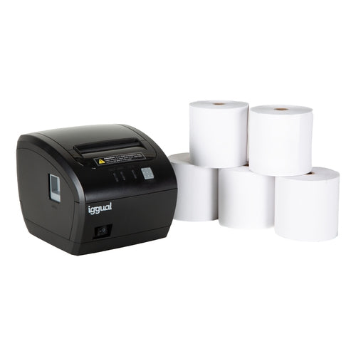 Kit impresora térmica tickets TP7001 + 5 rollos 80