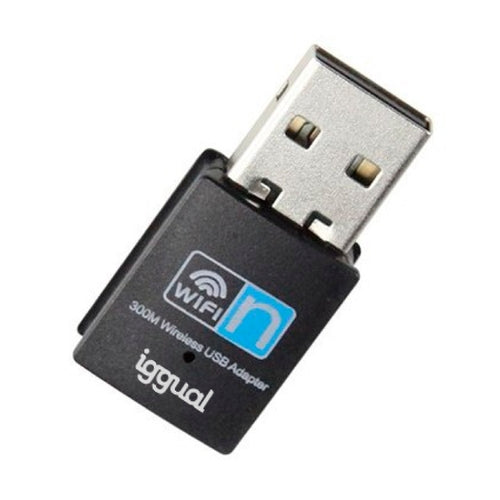 Iggual Adaptador USB WiFi 300 Mbps mono 2.4GHz