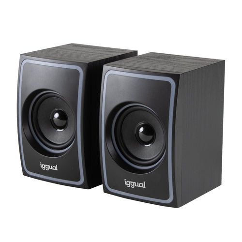 Iggual Altavoces 2.0 10W mini-jack + USB Bluetooth
