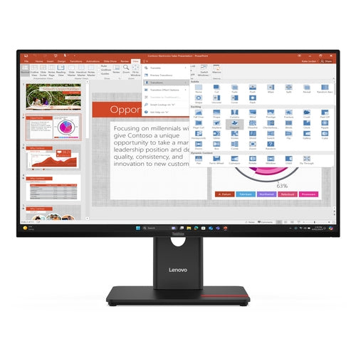 Monitor 27" HDMI displayport VGA T27-40 FHD hub USB-a y USB-C altavoces regulable altura y pivotante