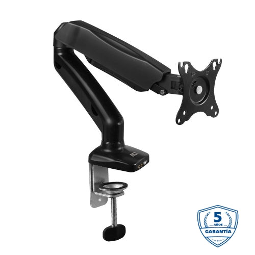 ACT Brazo para monitor hasta 32" con resorte de gas y USB 3.2
