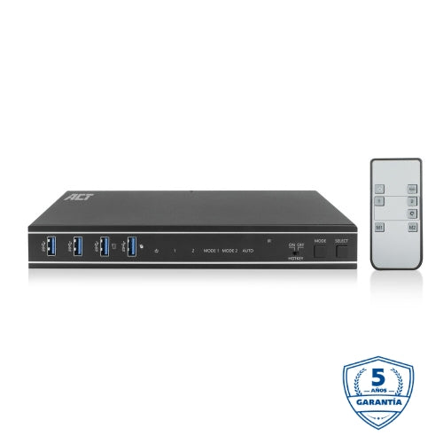 ACT Conmutador KVM HDMI 4K para 2 ordenadores