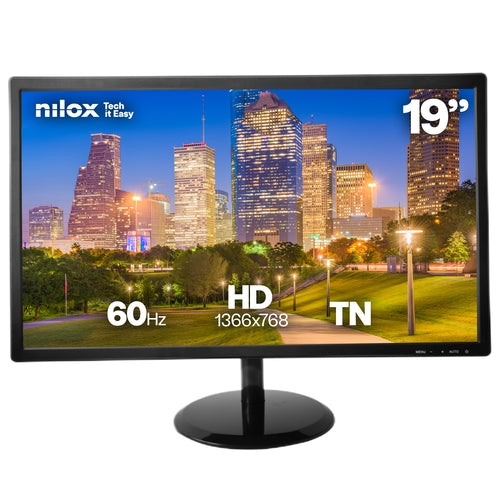 Monitor 19" HDMI VGA Nilox NXM19FHD02 HD 1366x768 60Hz 5MS 200cd/m² vesa 75x75