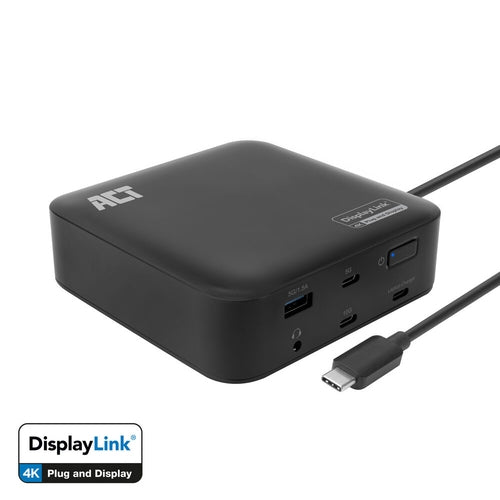 ACT Dock USB-C con DisplayLink para 2 monitores HDMI 4K
