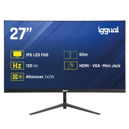 Iggual Monitor 27 IPS 1ms FHD 120Hz VGA HDMI MM