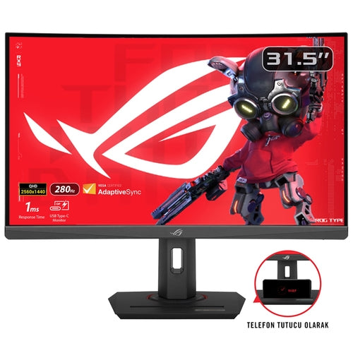 USB Type-C gaming monitor 32 curvo