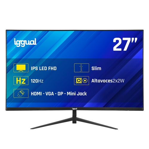 Iggual Monitor 27 1ms FHD 120Hz VGA HDMI DP MM