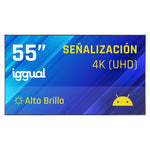 Iggual Pantalla señalización 4K 55 Alto Brillo