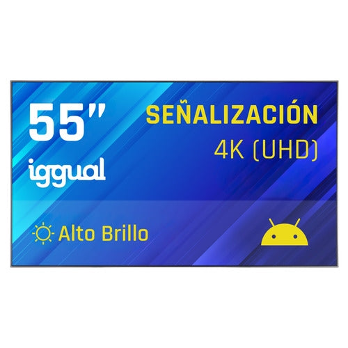 Iggual Pantalla señalización 4K 55 Alto Brillo