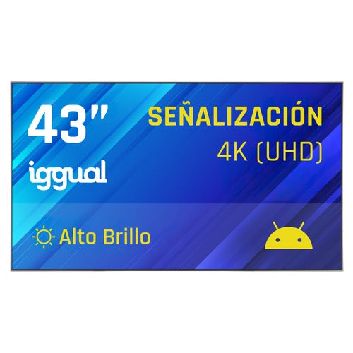 Iggual Pantalla señalización 4K 43 Alto Brillo