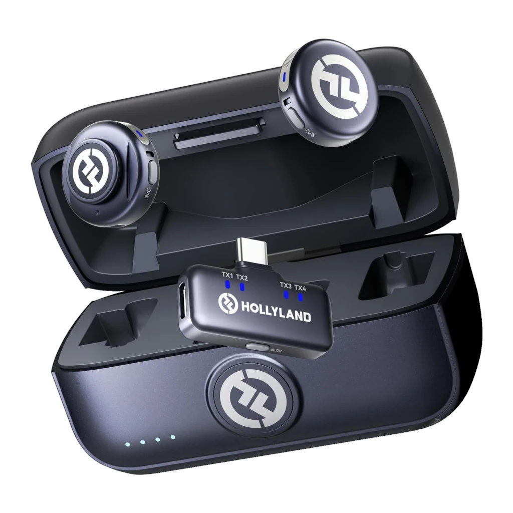 Micrófono inalámbrico Hollyland Lark M3 Combo 2TX & 1RX USB-C Gris Espacial