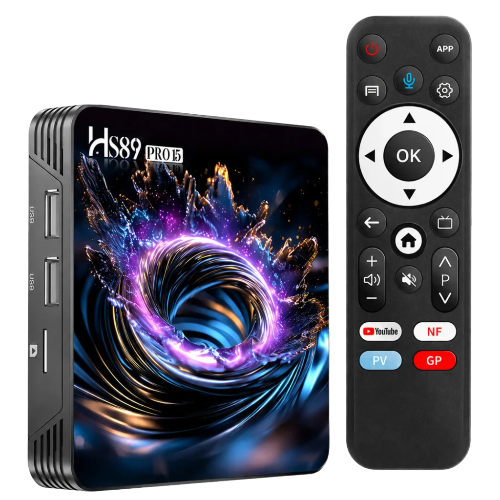 HS89 Pro 15 2GB/16GB Android 14 4K HDR10 WiFi 6 Bluetooth RK3539 TV Box