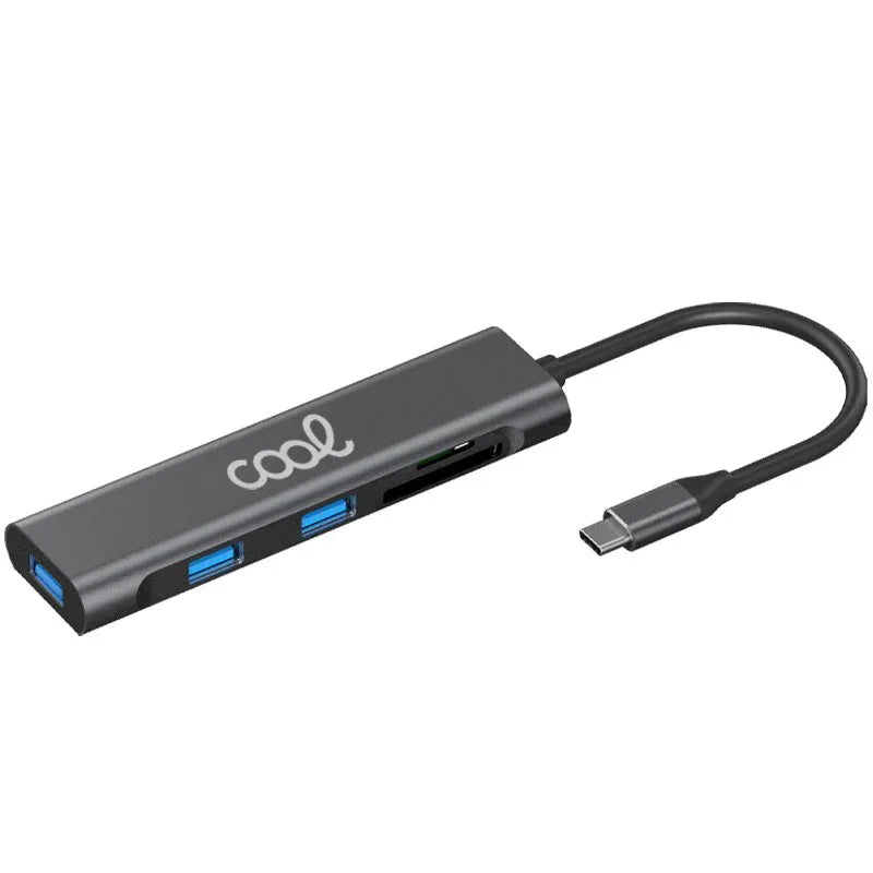 Hub Tipo-C Universal COOL 5 en 1 (3 x USB 3.0 + SD + Micro SD) - PixelPlaza