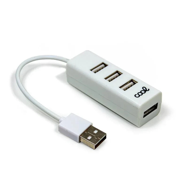 Hub USB 2.0 Universal COOL 4 Puertos USB Blanco - PixelPlaza