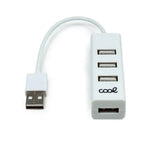 Hub USB 2.0 Universal COOL 4 Puertos USB Blanco - PixelPlaza