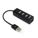 Hub USB 2.0 Universal COOL 4 Puertos USB Negro - PixelPlaza