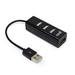 Hub USB 2.0 Universal COOL 4 Puertos USB Negro - PixelPlaza