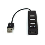 Hub USB 2.0 Universal COOL 4 Puertos USB Negro - PixelPlaza