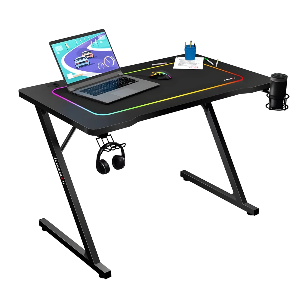 Mesa Gaming Huzaro Hero 1.8 MDF con Acero Reforzado 100x60cm