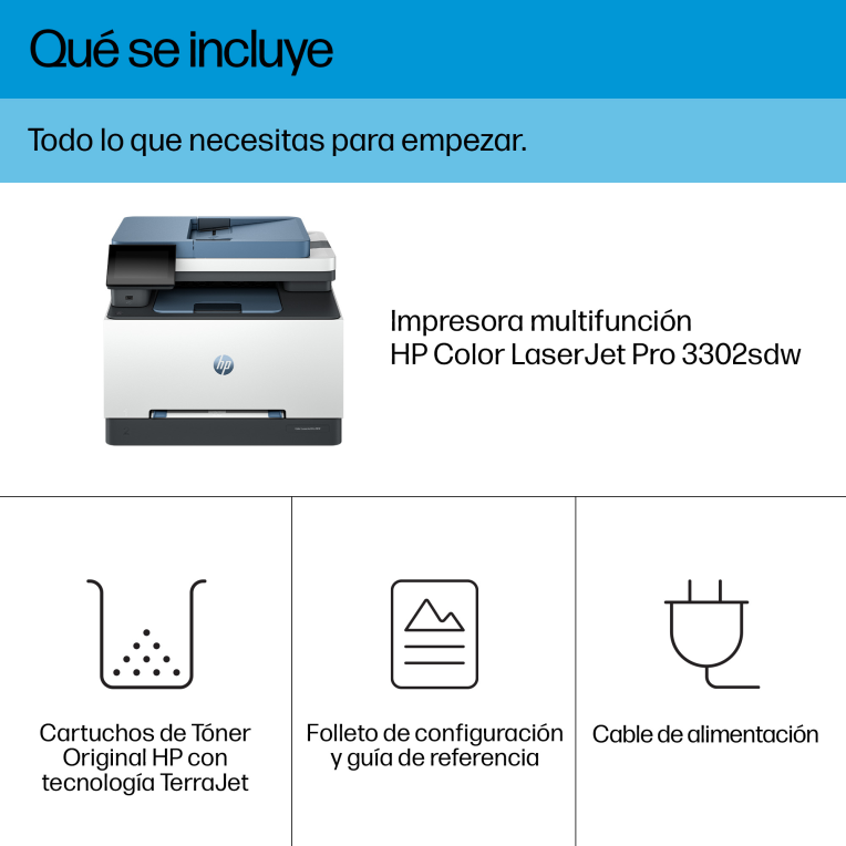 HP LaserJet Pro 3302sdw Inalámbrico Multifunction Color Impresora, Fotocopiadora, escáner; Dúplex
