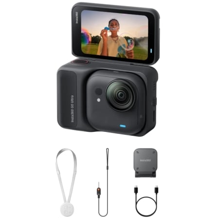 Cámara Digital Deportiva INSTA360 GO Ultra Pack Standard/ 4K/ Ángulo de visión 360º/ Negra