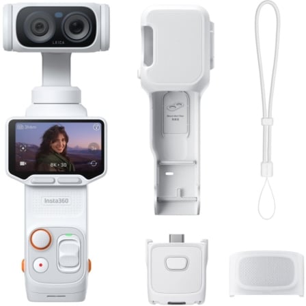 Cámara Digital Deportiva INSTA360 Luna Ultra Pack Standard/ 8K/ Ángulo de visión 360º/ Blanca