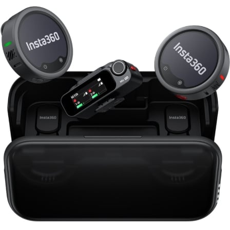 Micrófono Inalámbrico con Clip INSTA360 Mic Pro (2 TX + 1 RX)/ USB Tipo-C/ Incluye Receptor/ 2 unidades