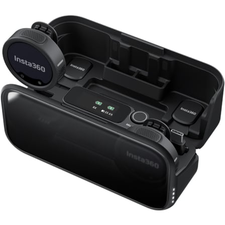 Micrófono Inalámbrico con Clip INSTA360 Mic Pro (2 TX + 1 RX)/ USB Tipo-C/ Incluye Receptor/ 2 unidades