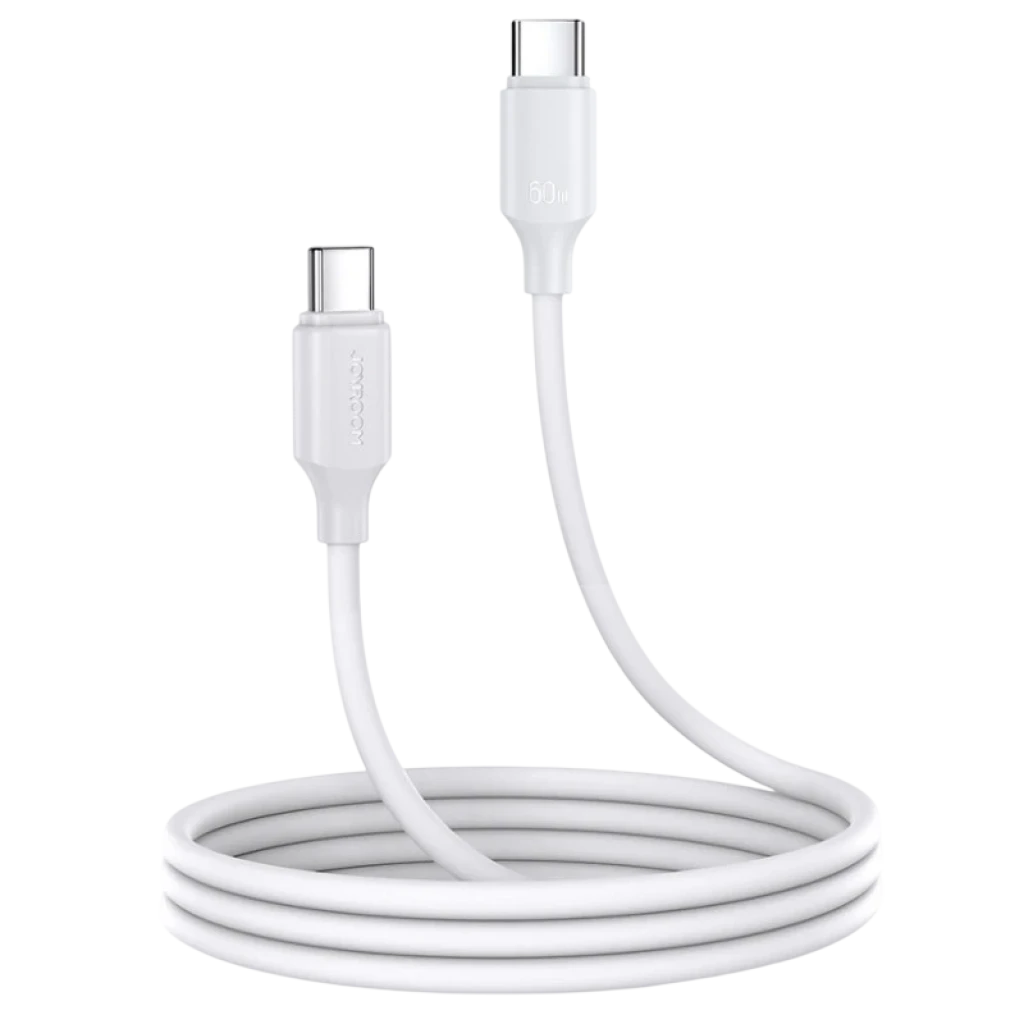 Joyroom Cable USB‑C a USB‑C 60 W Carga Rápida 1 m, Blanco