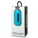 Lámpara LED + Base Carga Inalámbrica Qi COOL Celeste - PixelPlaza