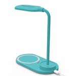 Lámpara LED + Base Carga Inalámbrica Qi COOL Celeste - PixelPlaza