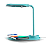 Lámpara LED + Base Carga Inalámbrica Qi COOL Celeste - PixelPlaza