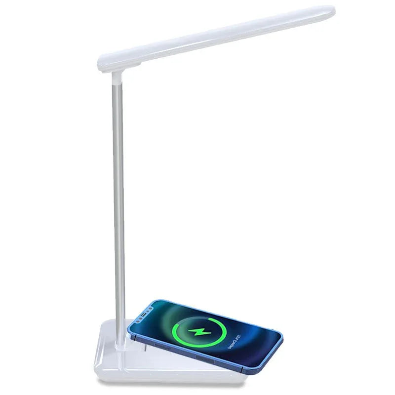 Lámpara LED con Base Carga Inalámbrica Qi COOL Fold Blanco - PixelPlaza