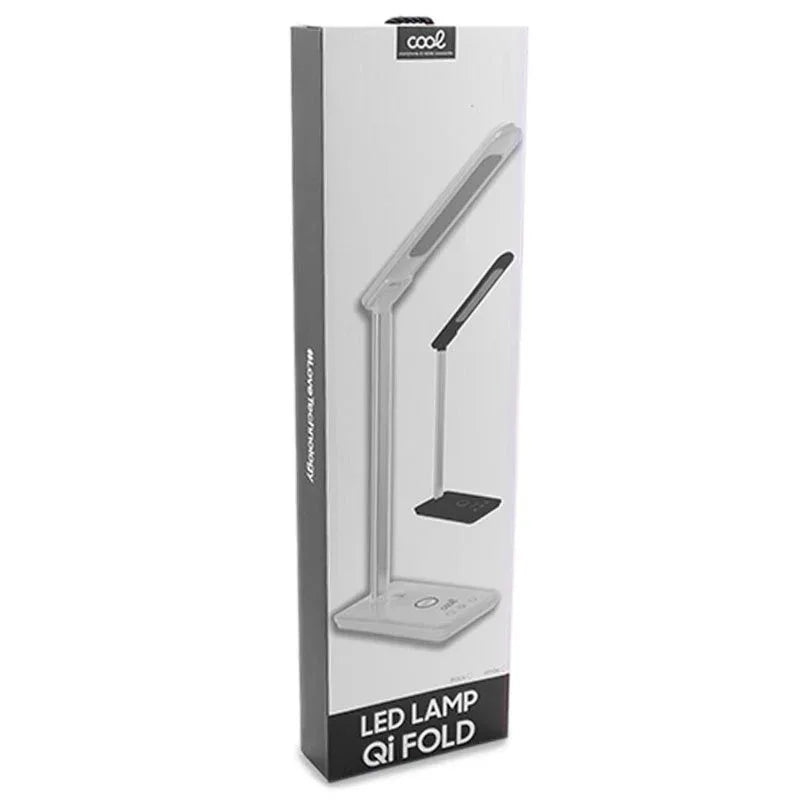 Lámpara LED con Base Carga Inalámbrica Qi COOL Fold Negro - PixelPlaza