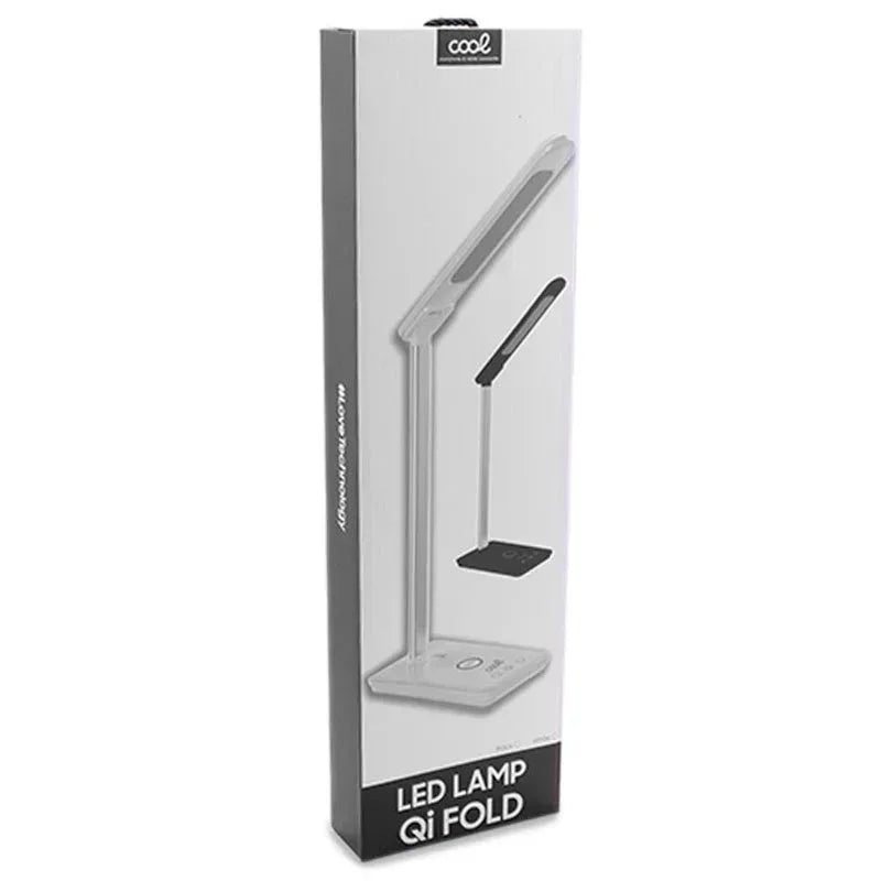 Lámpara LED con Base Carga Inalámbrica Qi COOL Fold Negro - PixelPlaza