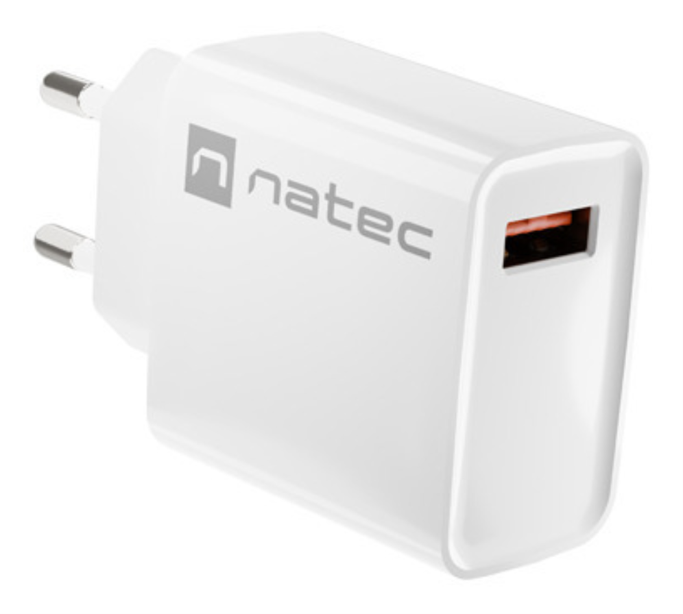 Natec RIBERA Universal Blanco Corriente alterna Carga rápida Interior
